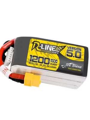 TATTU 1200mAh version 5.0 22.2V NV 6S 150C XT60